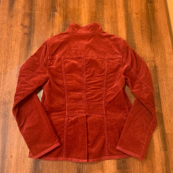 L.L.Bean blazer jacket women’s XS red corduroy four front pockets button sleeves - Picture 4 of 5